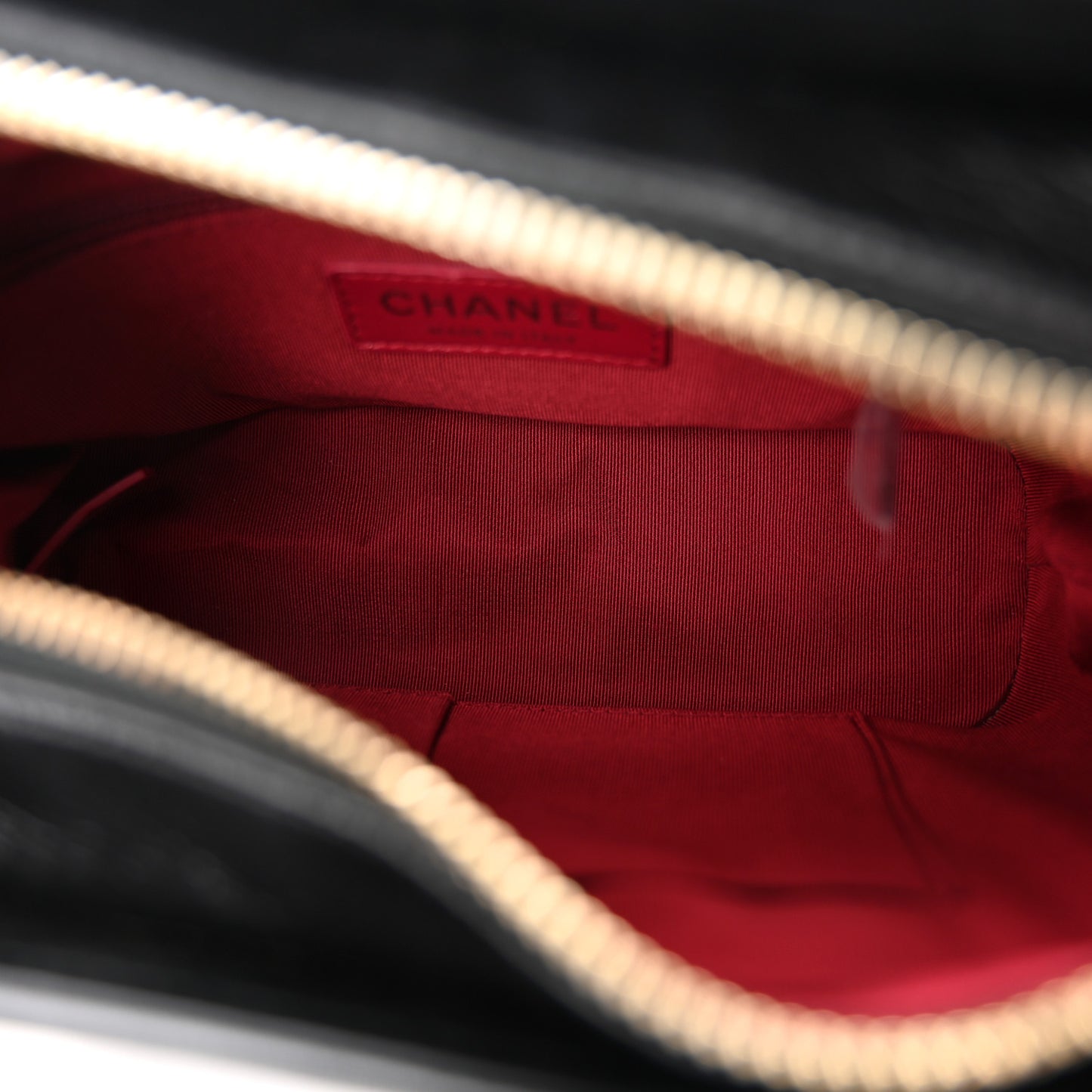 Aged Calfskin Quilted Small Gabrielle Hobo Black