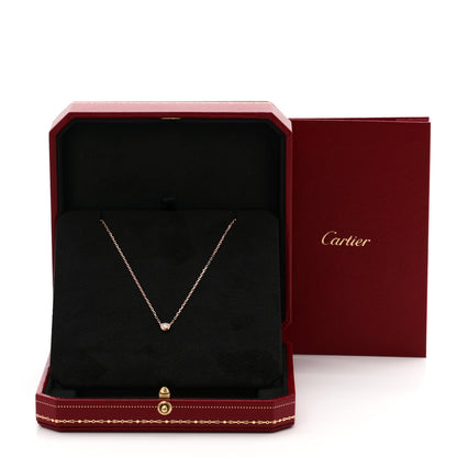 Cartier 18K Pink Gold Diamond SM D'Amour Pendant Necklace 7 of 7