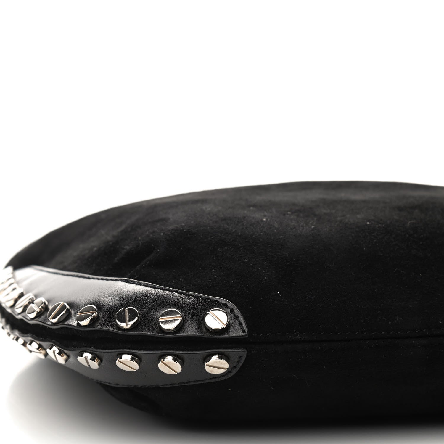 Fendi Suede Studded Hobo Black 9 of 10