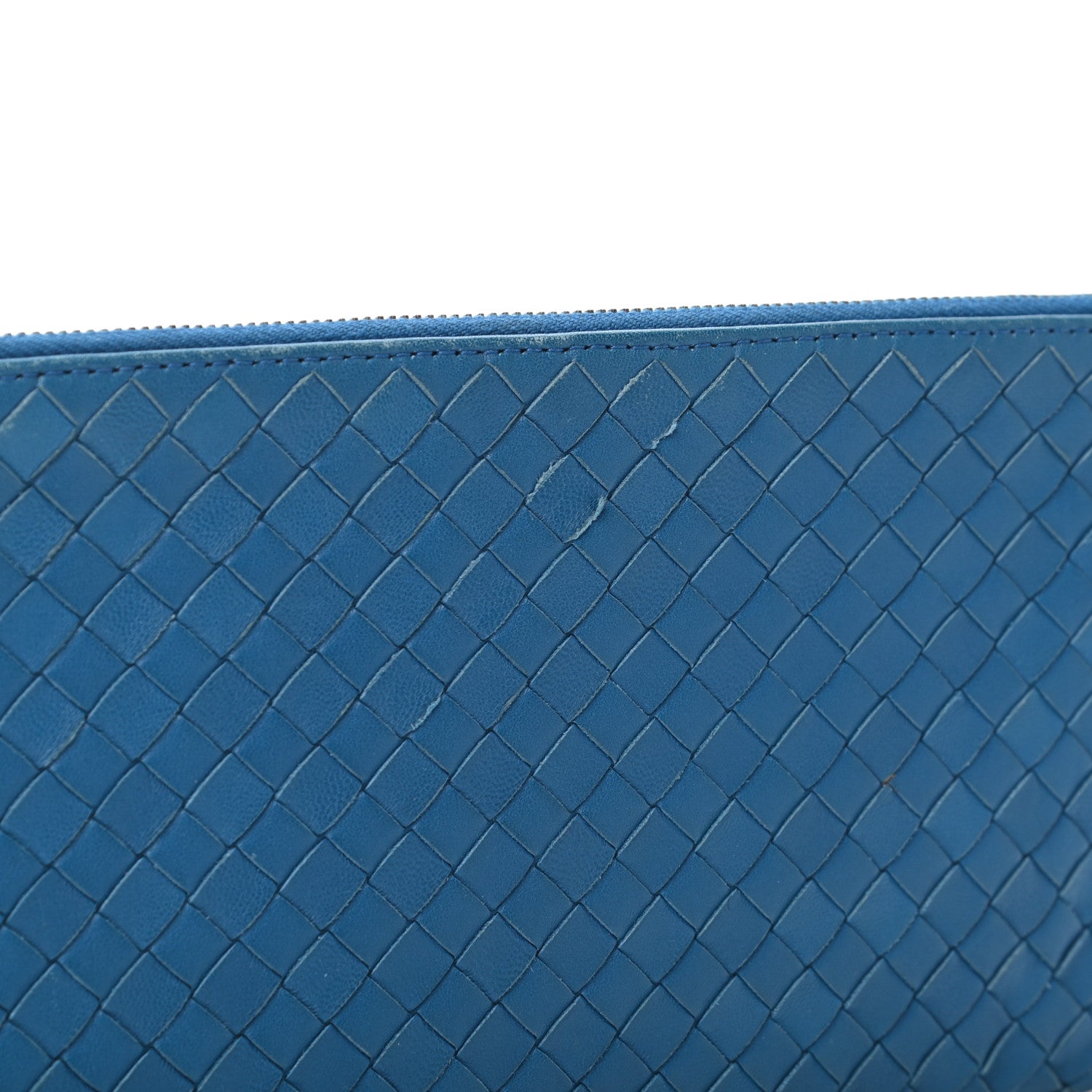 Bottega Veneta Nappa Intrecciato Zip Pouch Blue 8 of 10