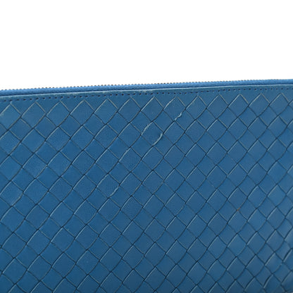 Bottega Veneta Nappa Intrecciato Zip Pouch Blue 8 of 10