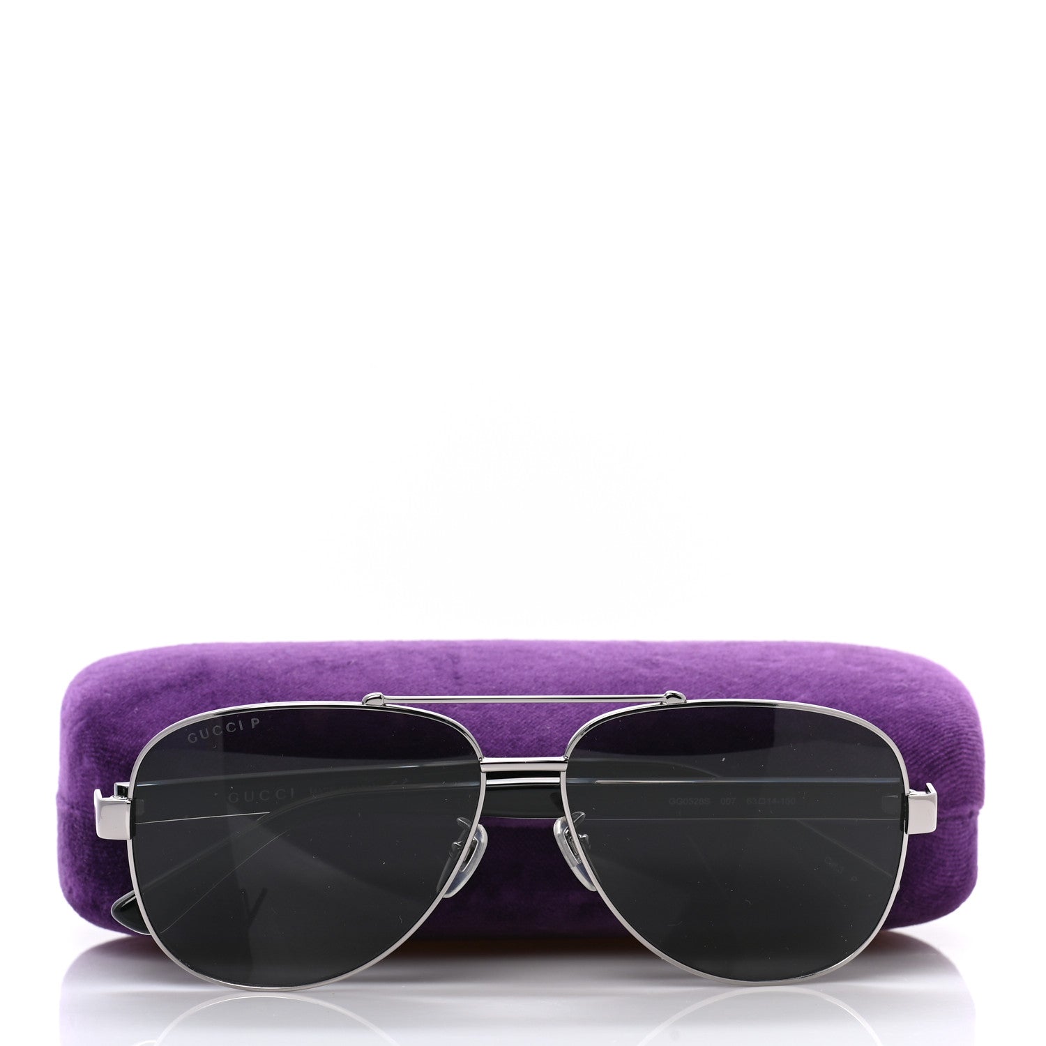 Gucci Web Aviator Sunglasses GG0528S Black 8 of 8