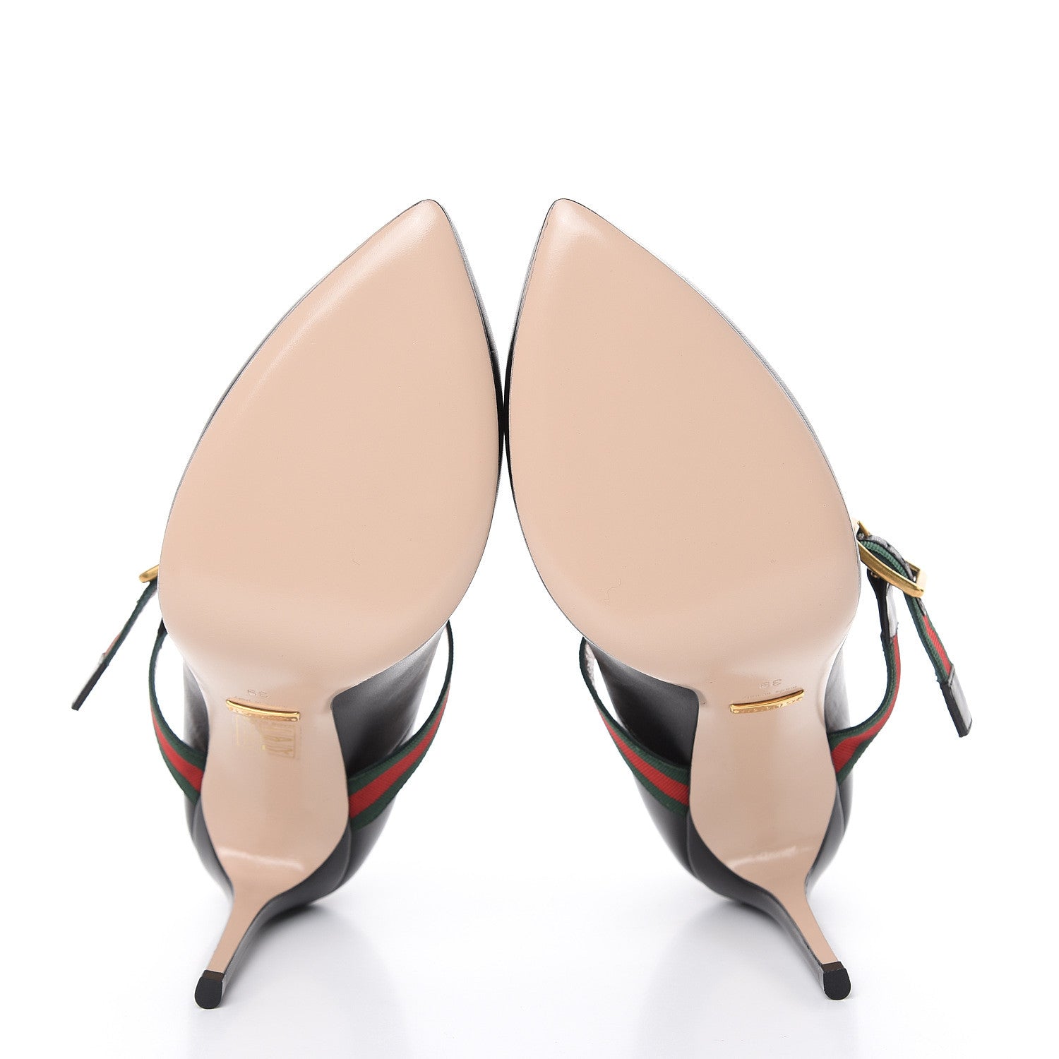 Gucci Malaga Kid Sylvie High Heel Pumps 39 Black 5 of 8