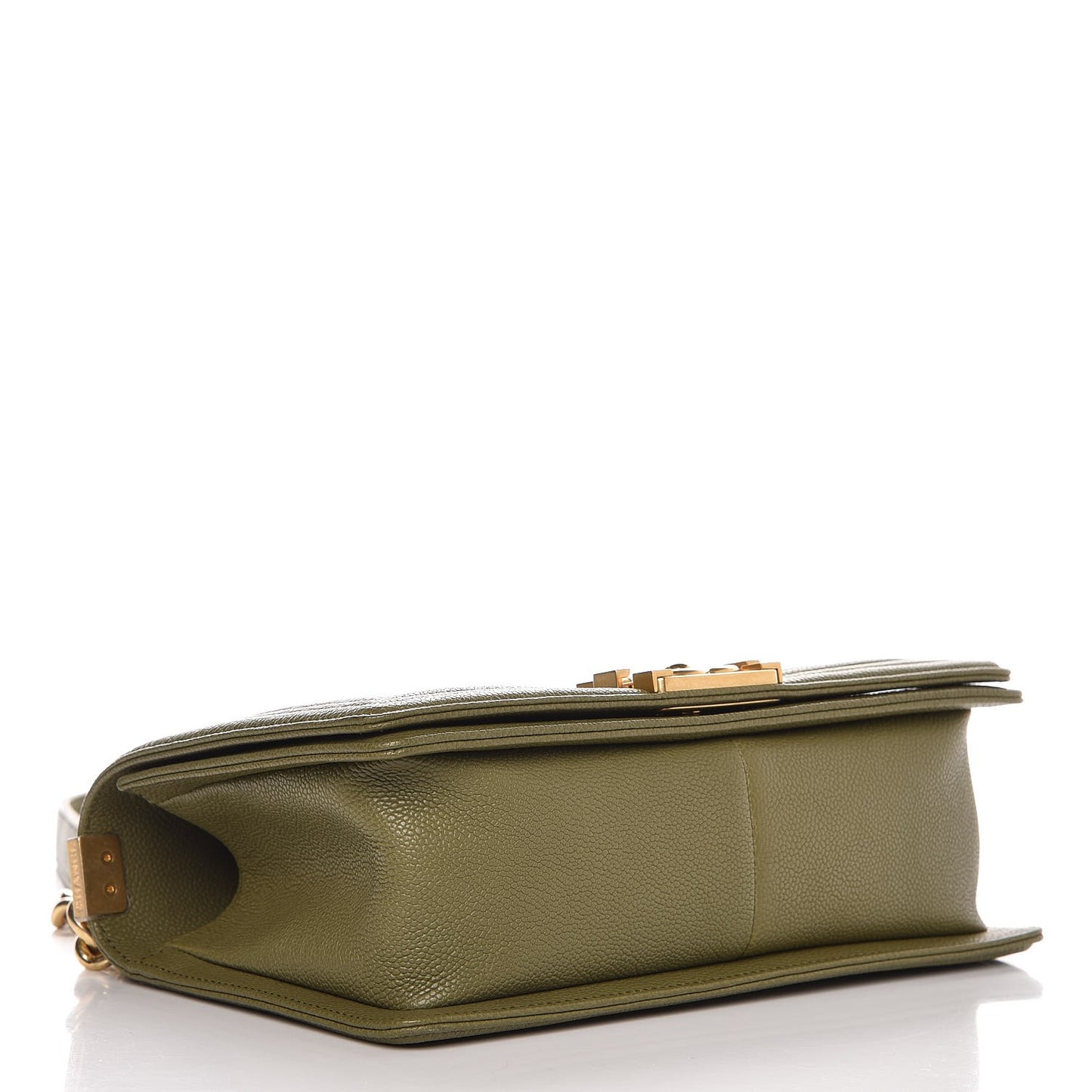 Caviar Quilted Medium Boy Flap Green