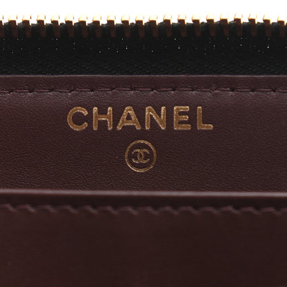 Chanel Caviar Quilted Large Gusset Zip Around Wallet Black 6 of 9