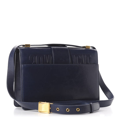 Christian Dior Shiny Crinkled Lambskin 30 Montaigne Flap Bag Indigo 3 of 11