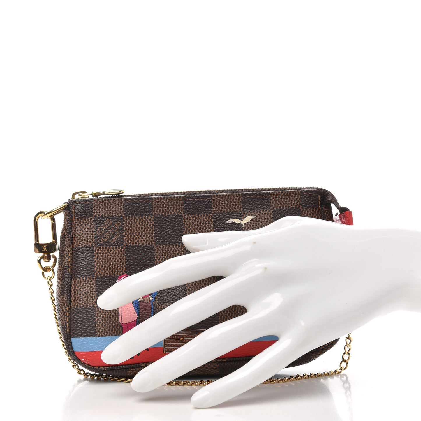 Damier Ebene 2016 Christmas Animation Mini Pochette Accessories