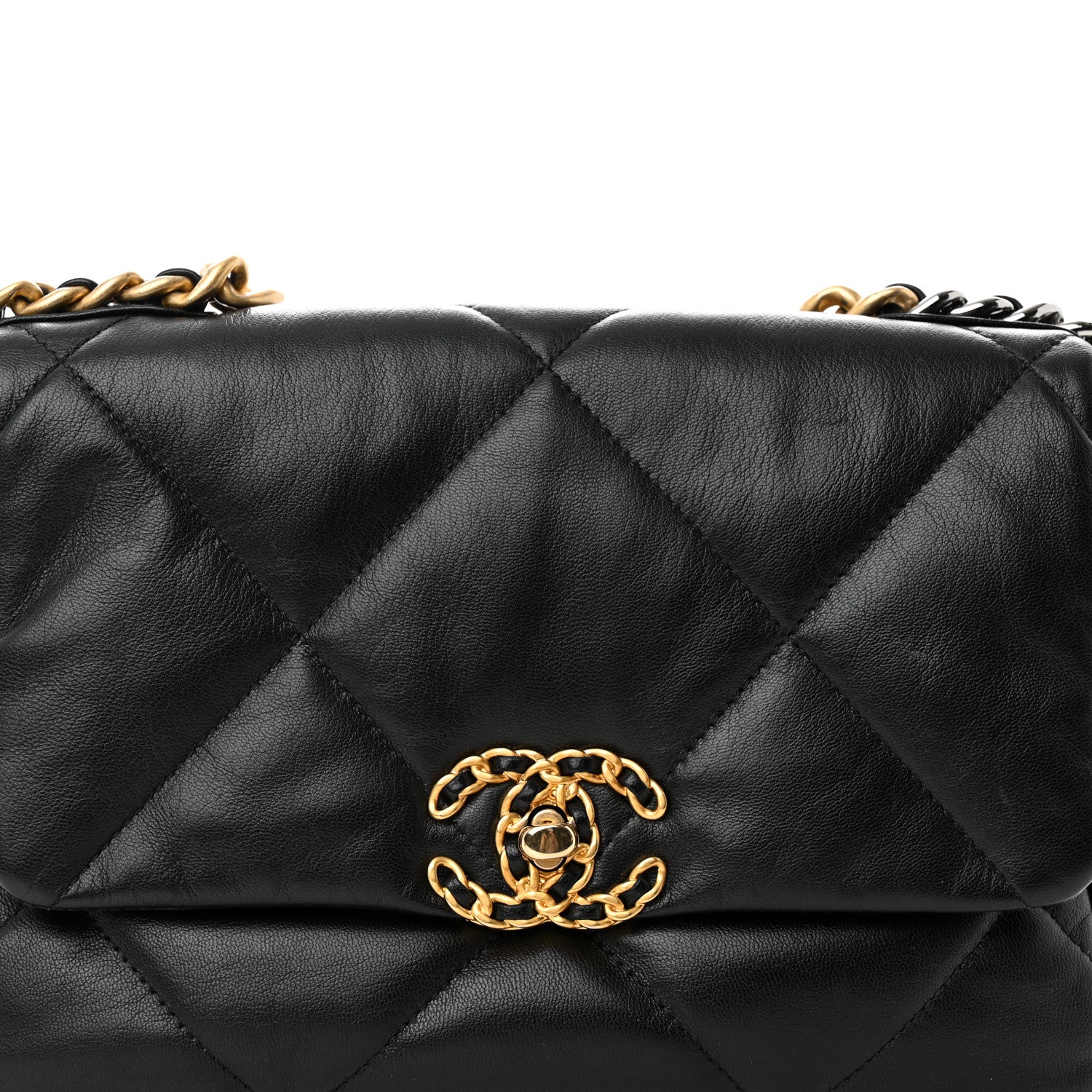 Chanel Goatskin Quilted Medium Chanel 19 Flap Black 8 of 11