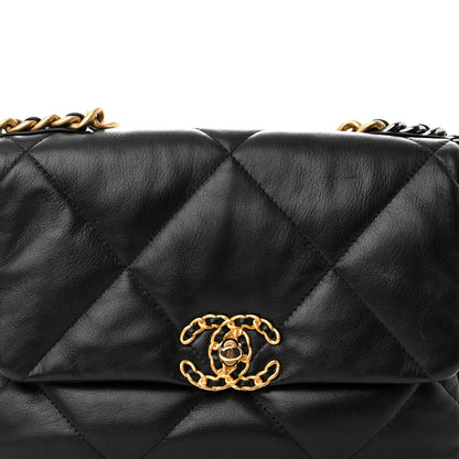 Chanel Goatskin Quilted Medium Chanel 19 Flap Black 8 of 11
