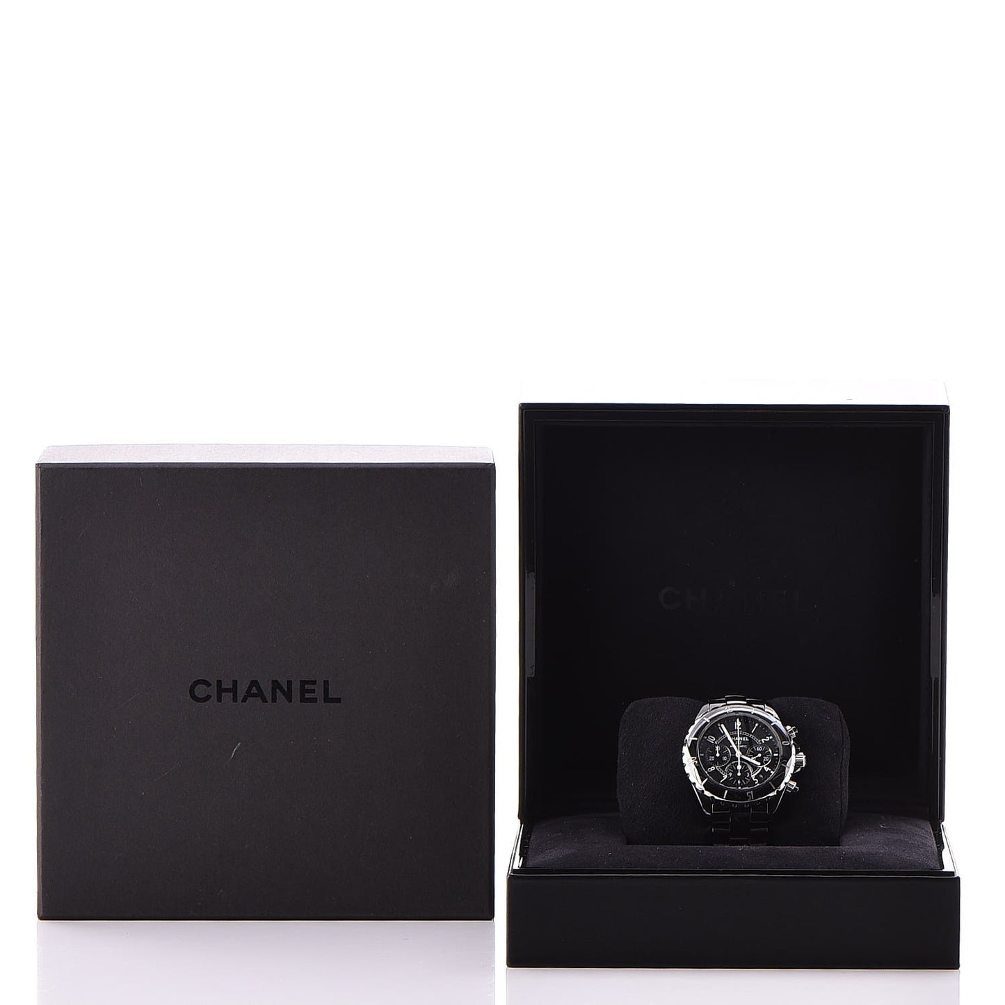 Stainless Steel Ceramic 41mm J12 Chronograph Automatic Watch Black
