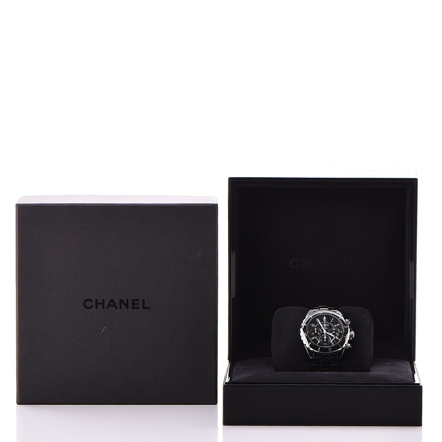 Chanel Stainless Steel Ceramic 41mm J12 Chronograph Automatic Watch Black 8 of 8