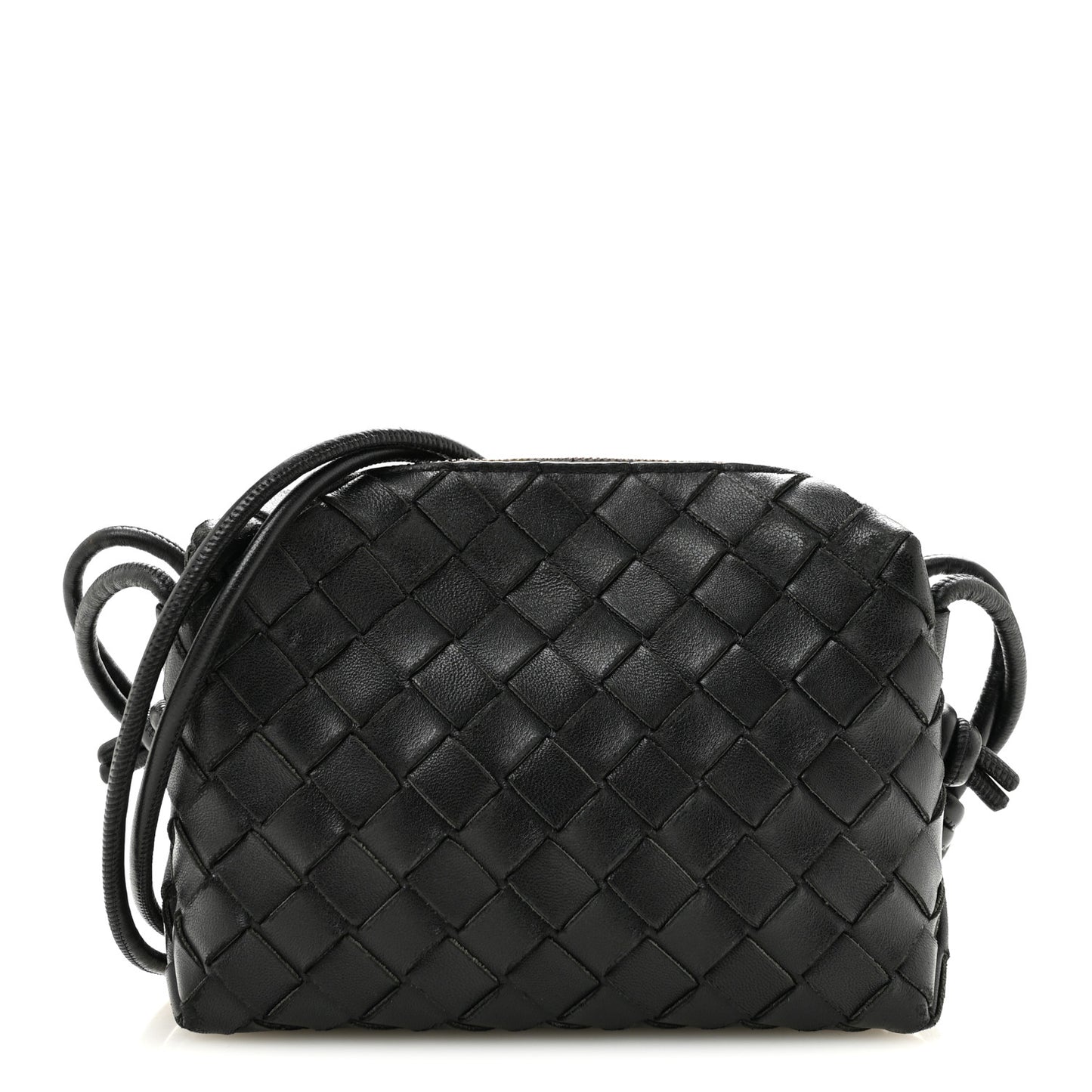 Nappa Intrecciato Mini Loop Camera Bag Black