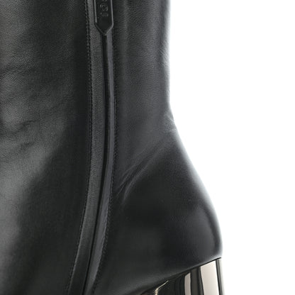 Gucci Malaga Kid Chrome Ankle Boots 39 Black 11 of 12