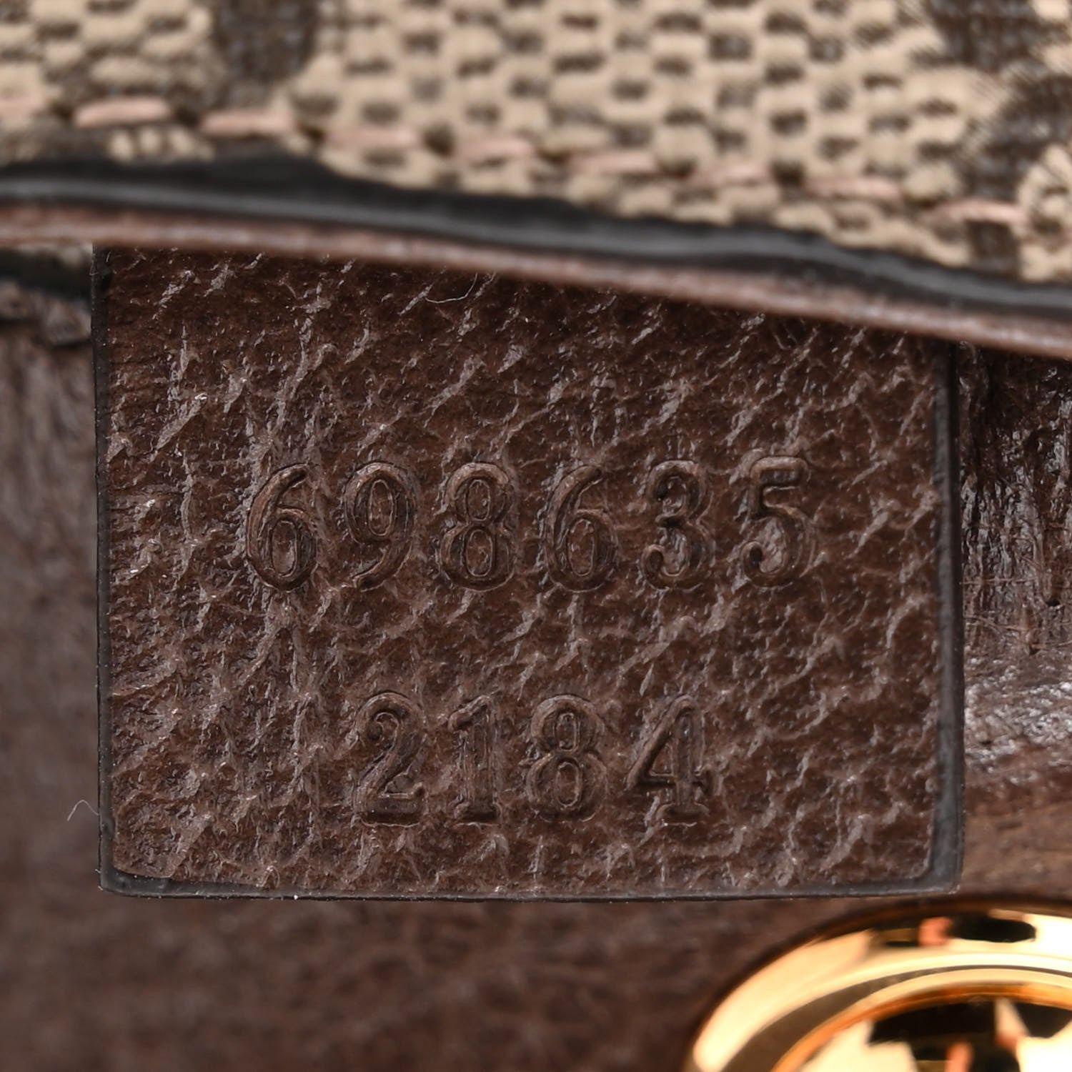 Gucci GG Supreme Monogram Textured Dollar Calfskin Blondie Card Case Wallet with Strap Beige Ebony New Acero 7 of 10