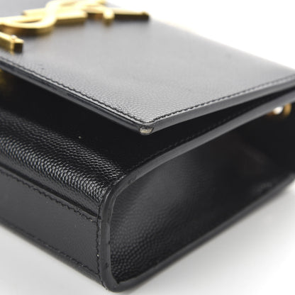 Saint Laurent Grain De Poudre Small Monogram Kate Satchel Black 11 of 12