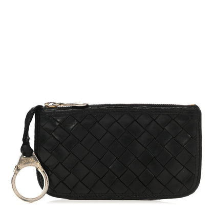 Bottega Veneta Nappa Intrecciato Zip Around Coin Purse Black 1 of 8