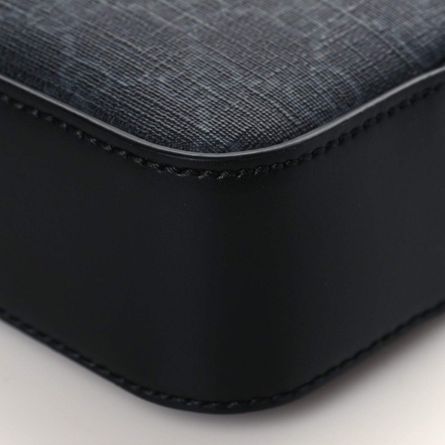 GG Supreme Monogram Appia Calfskin Web Messenger Bag Black