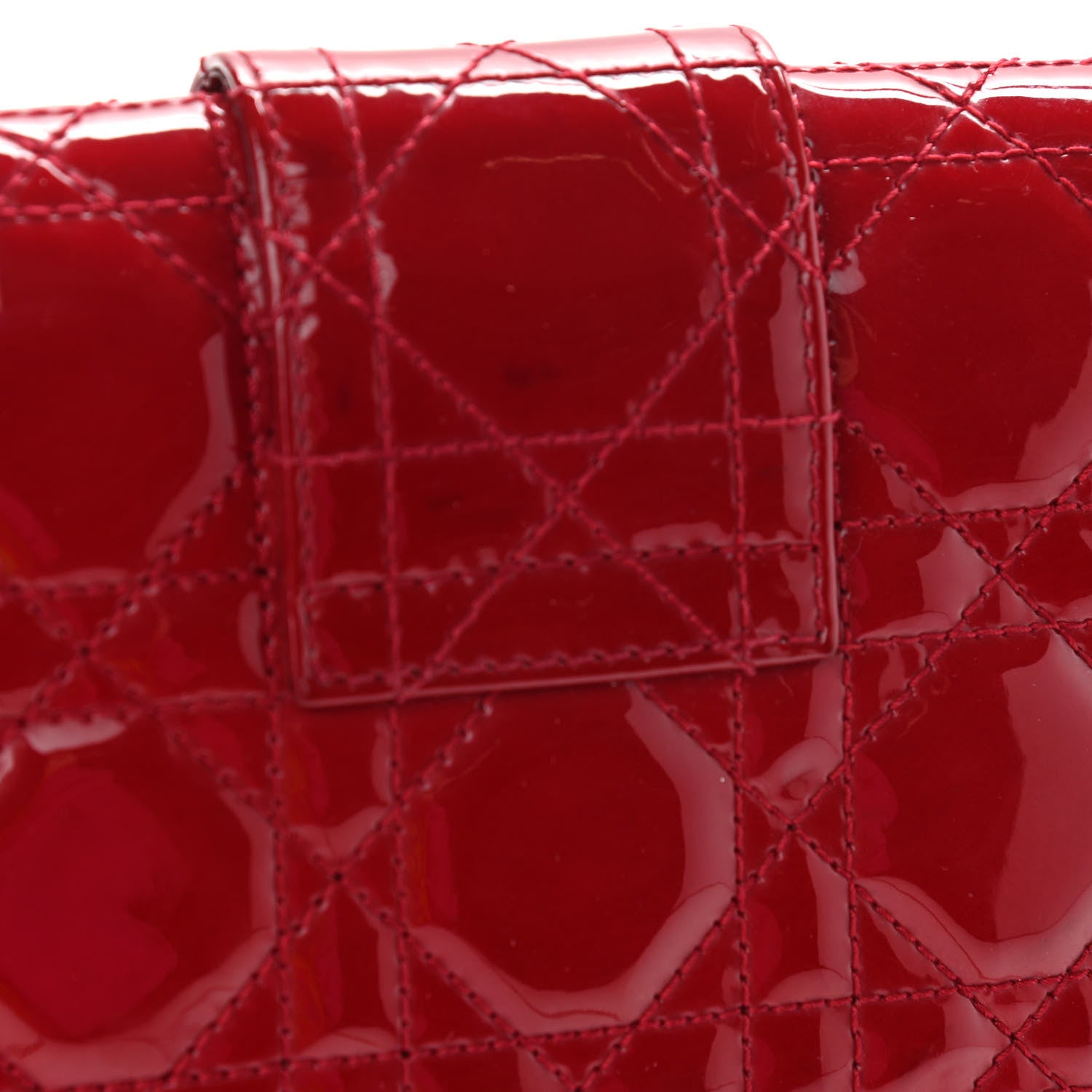 Christian Dior Patent Cannage New Lock Pouch Red 15 of 15