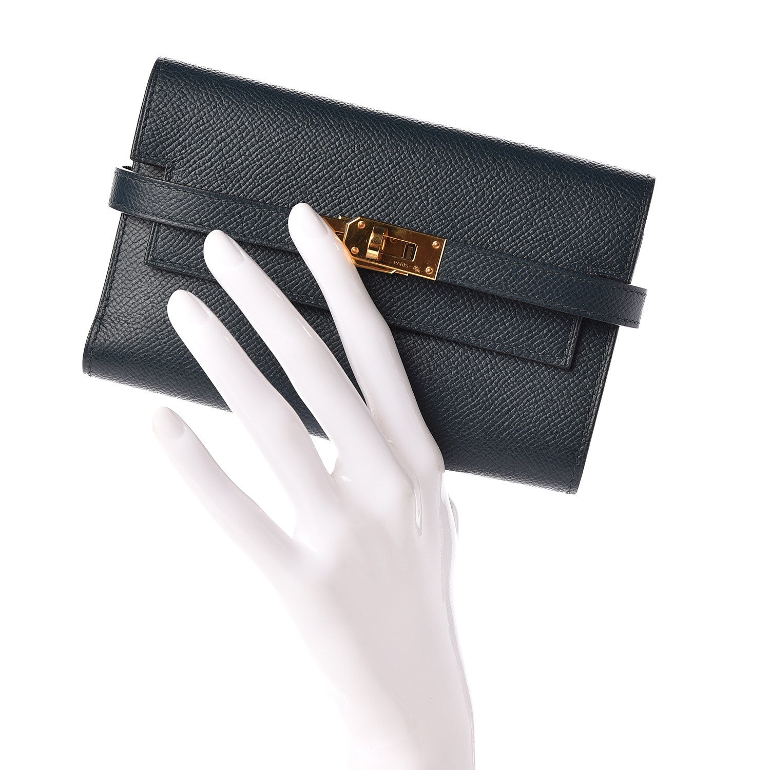 Hermes Epsom Medium Kelly Wallet Vert Cypress 2 of 8