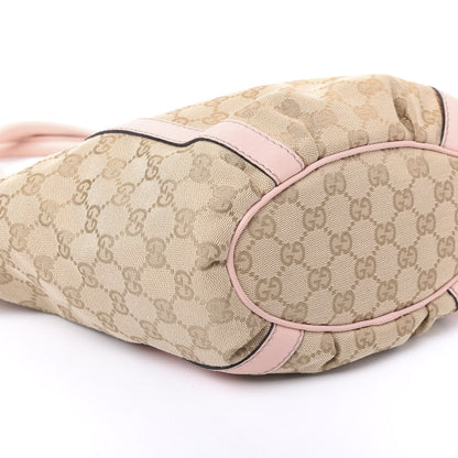 Gucci Monogram Small Gold D Ring Tote Pink 17 of 28