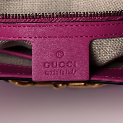 Gucci Calfskin Medium Lady Web Shoulder Bag New Rosette Hibiscus Red 5 of 10