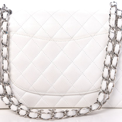 Chanel Caviar Quilted Medium Double Flap White 14 of 16
