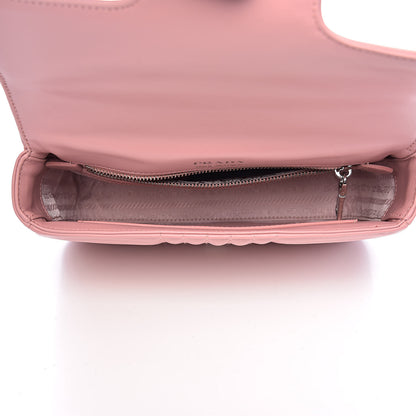 Prada Soft Calfskin Impunture Diagramme Small Chain Flap Shoulder Bag Pesco 5 of 11