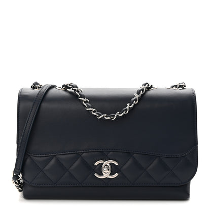 Chanel Calfskin Small Tramezzo Flap Navy 1 of 11