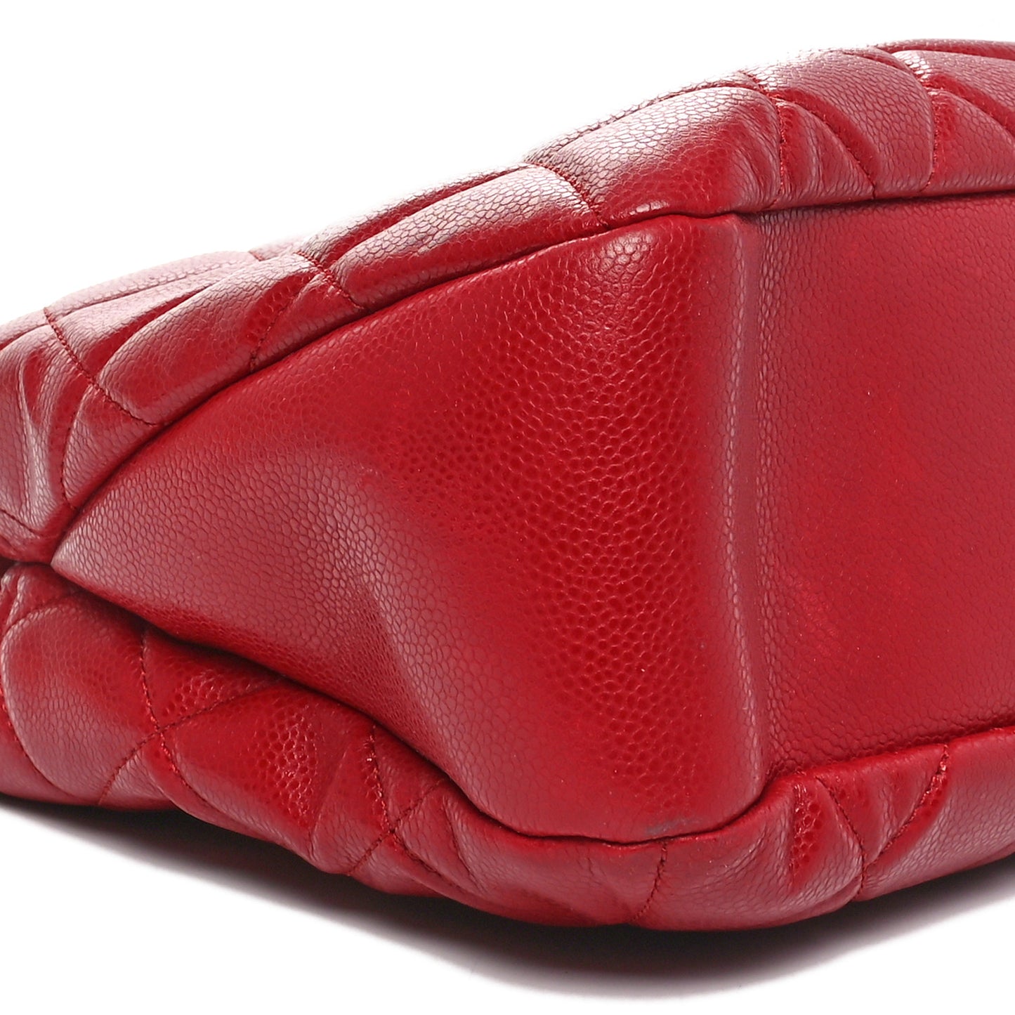 Caviar Quilted Timeless CC Soft Tote Red Red