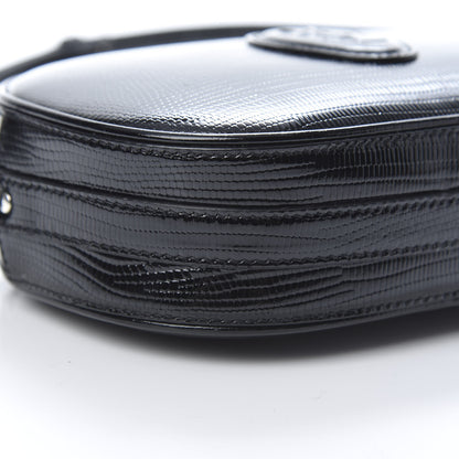 Saint Laurent Calfskin Lizard Embossed Le 61 Camera Bag Black 9 of 11