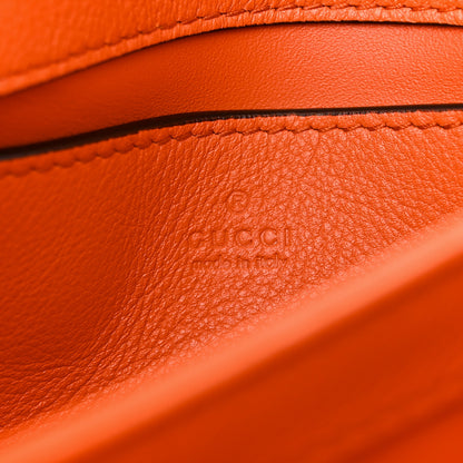 Gucci Roxy Calfskin Mini Blondie Chain Shoulder Flap Bag Deep Orange 6 of 10