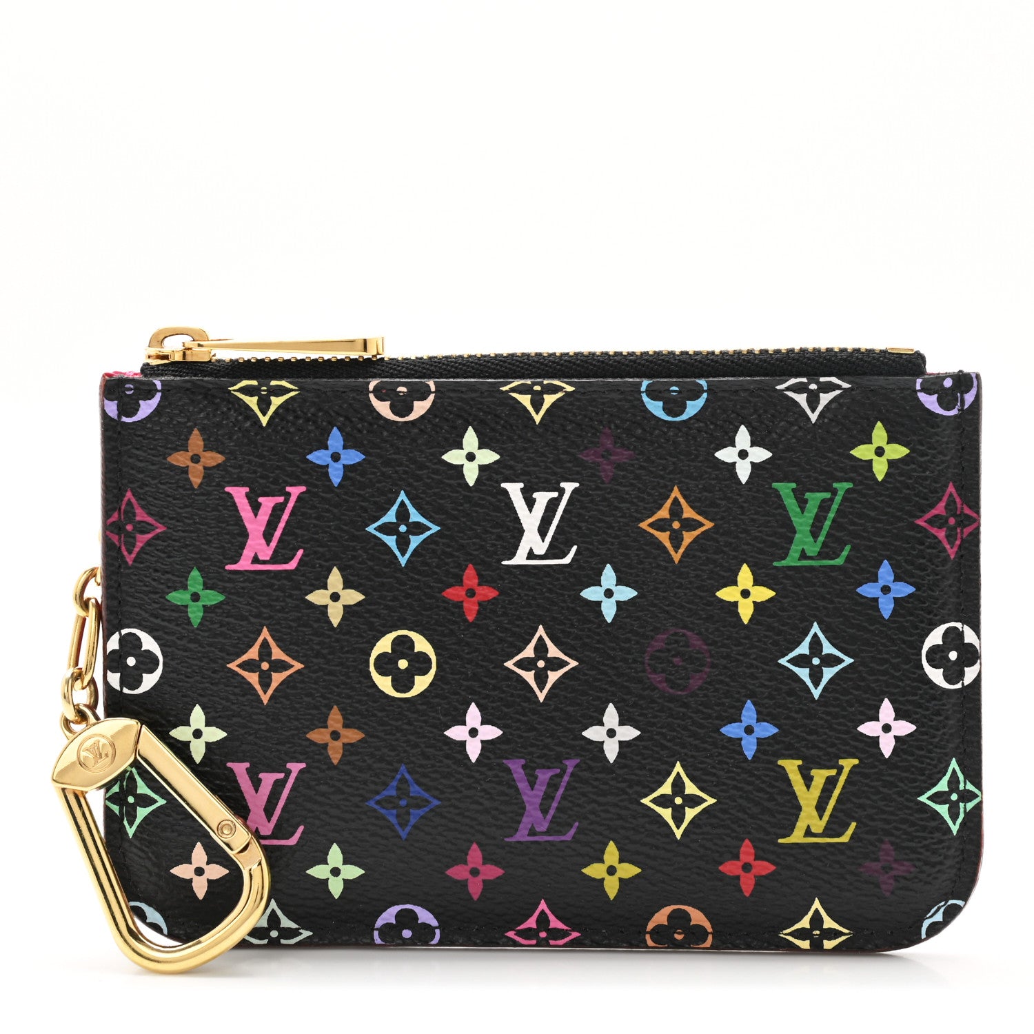 Louis Vuitton Monogram Multicolor Key Pouch Black Grenade 1 of 5