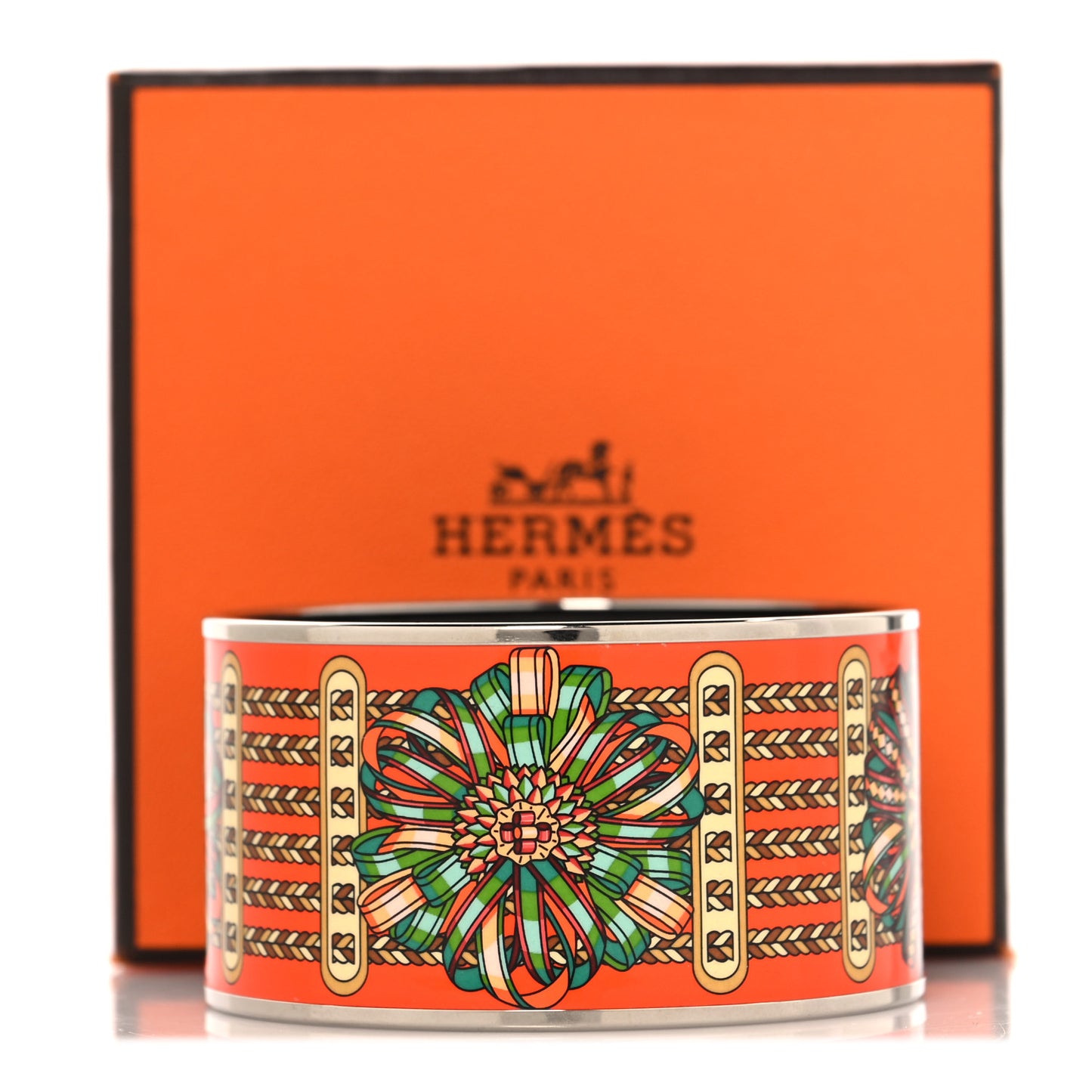 Enamel Printed Rubans de Cheval Extra Wide Bracelet 65