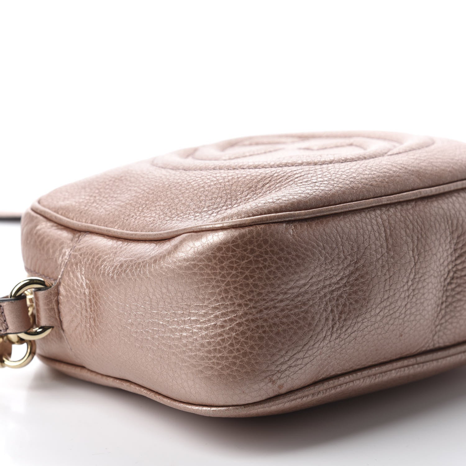 Gucci Metallic Pebbled Calfskin Small Soho Disco Bag Pink 6 of 12