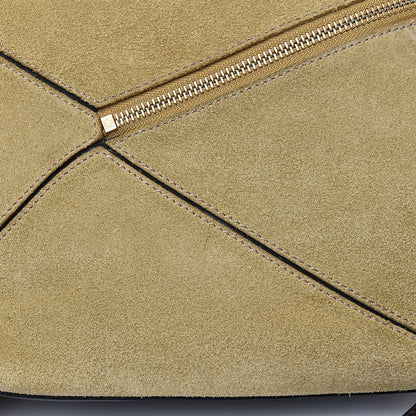Loewe Suede Medium Puzzle Bag Gold 15 of 16