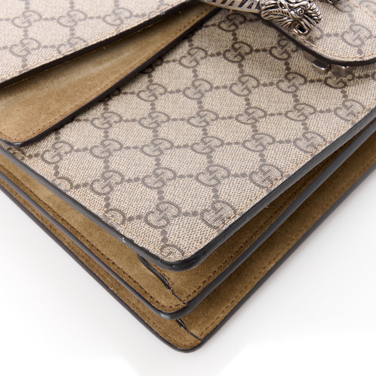 Gucci GG Supreme Monogram Medium Dionysus Shoulder Bag Taupe 9 of 11