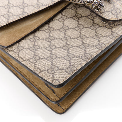 Gucci GG Supreme Monogram Medium Dionysus Shoulder Bag Taupe 9 of 11