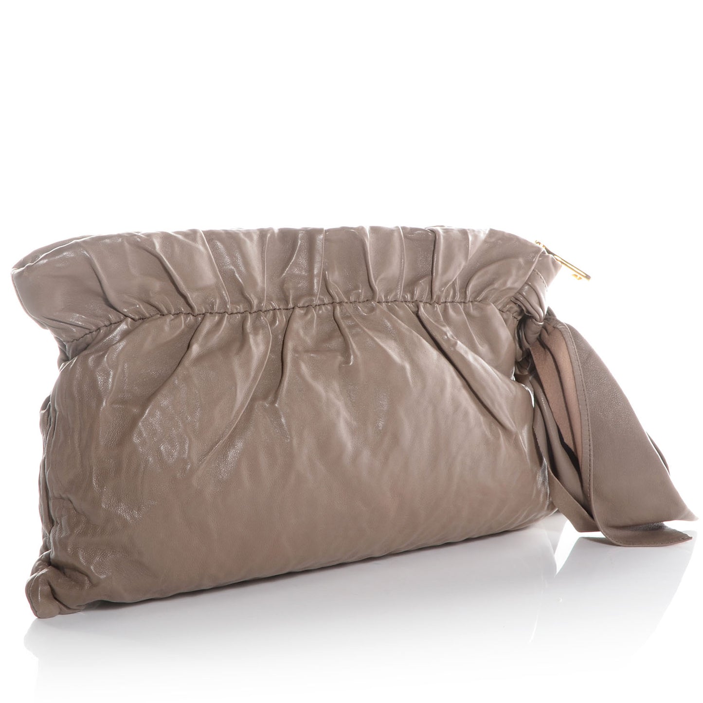 Nappa Antique Bow Clutch Bambu