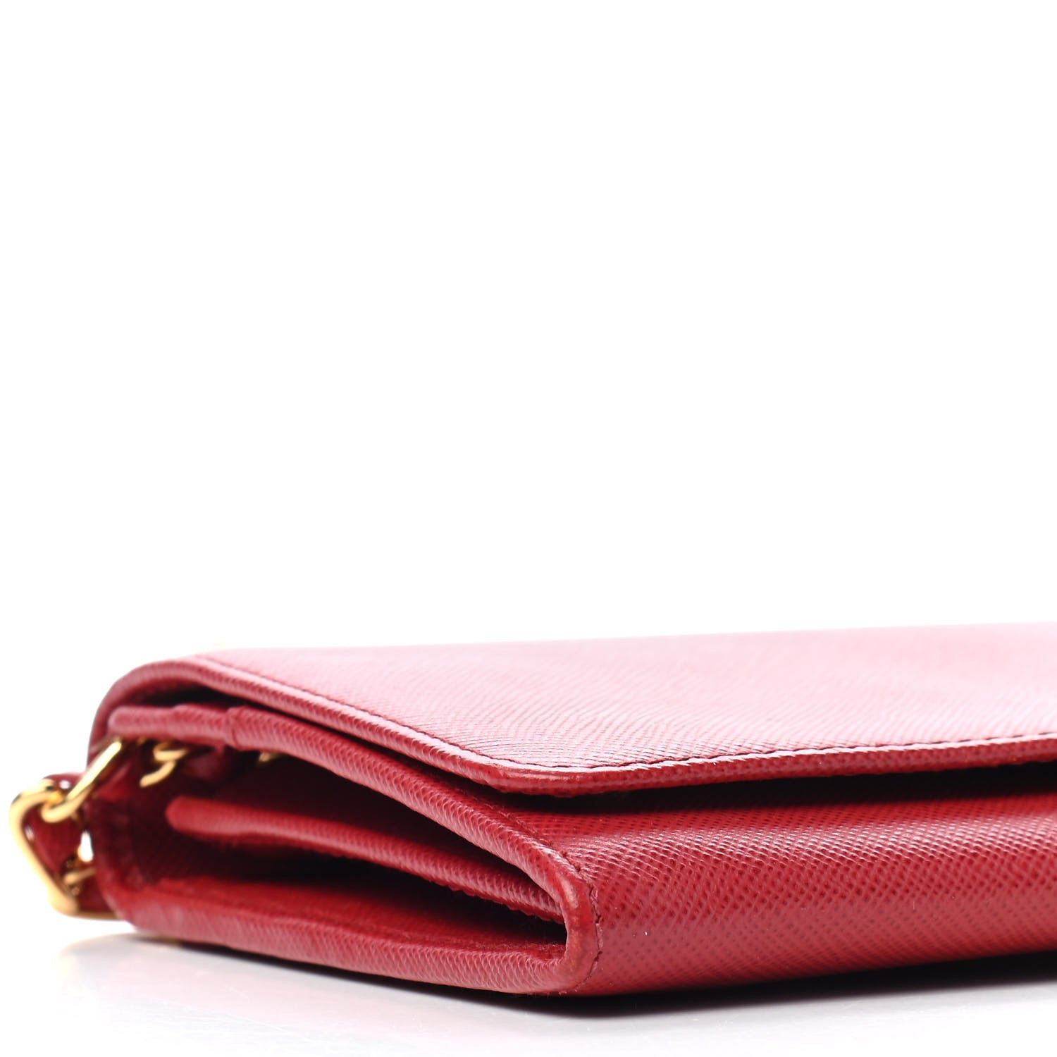Prada Saffiano Wallet on Chain Fuoco 5 of 11
