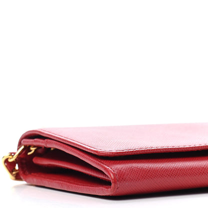 Prada Saffiano Wallet on Chain Fuoco 5 of 11