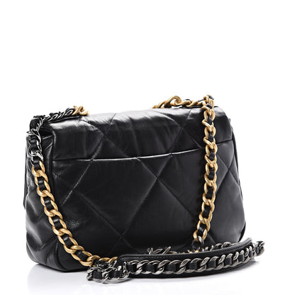Chanel Goatskin Quilted Medium 19 Flap Black 2 of 10