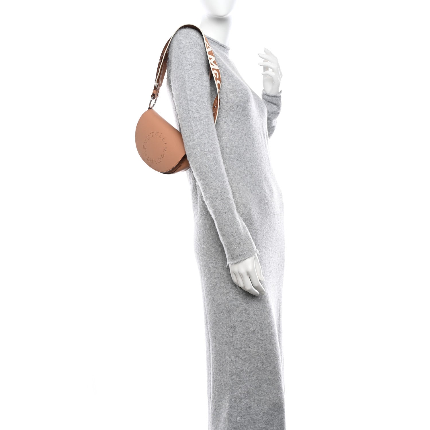 Stella McCartney Eco Soft Alter Nappa Perforated Logo Mini Marlee Nude 2 of 9