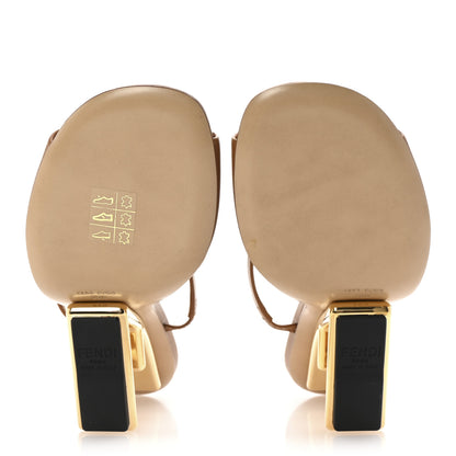 Fendi Calfskin Fendi First 95mm Slide Sandals 35.5 Caramello 6 of 8