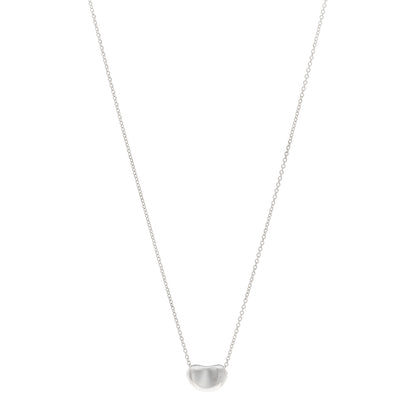 Tiffany Sterling Silver 11mm Elsa Peretti Bean Pendant Necklace 1 of 4