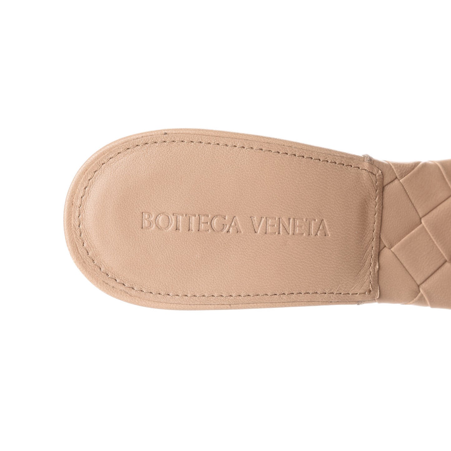 Nappa Maxi Intrecciato Lido Mule Sandals 39.5 Cipria