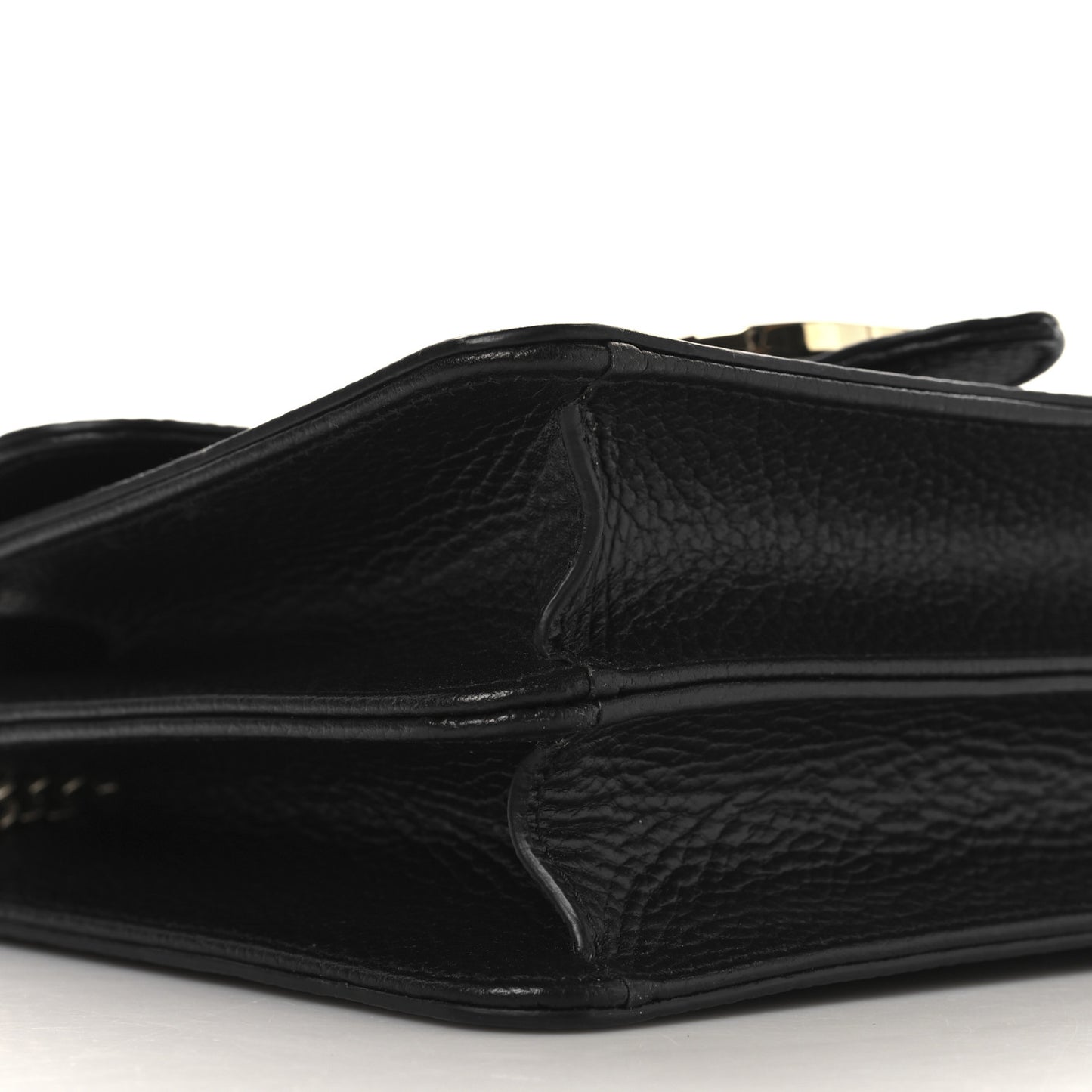 Dollar Calfskin Small Interlocking G Shoulder Bag Black
