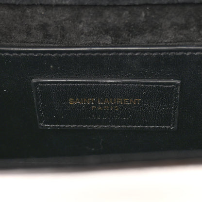 Saint Laurent Metallic Calfskin Small Classic Monogram Kate Tassel Satchel Silver 5 of 10