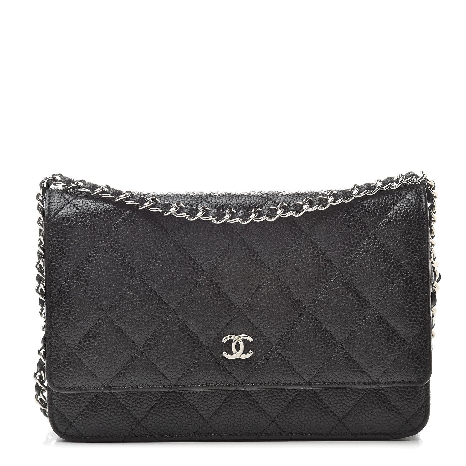 Chanel Caviar Quilted Wallet On Chain WOC Black 1 of 12