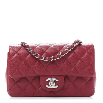 Chanel Caviar Quilted Mini Rectangular Flap Dark Pink 1 of 11