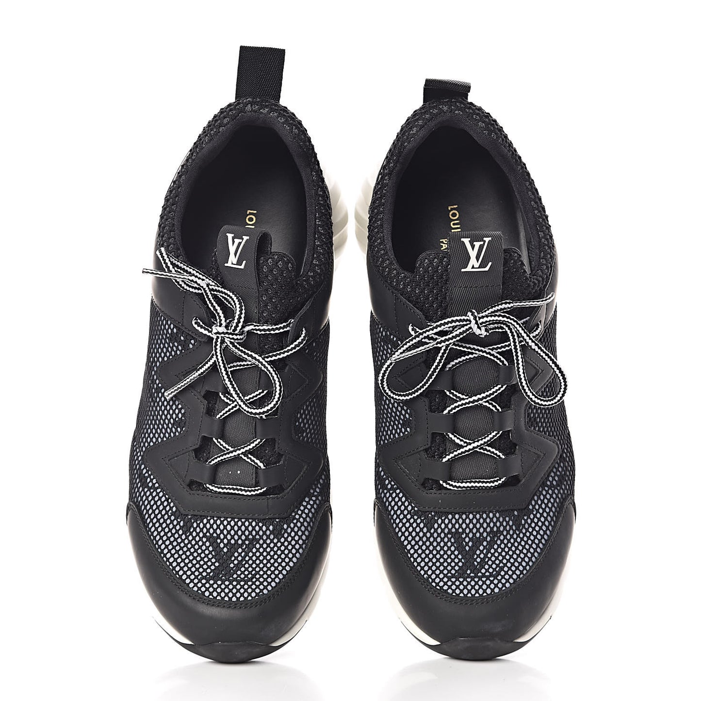 Technical Nylon Monogram Rubber Aftergame Sneakers 37.5 Black